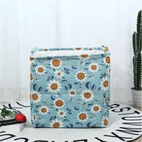 square drawstring dustproof storage basket fabric storage box household daily necessities 2021 cotton and linen opbergmand
