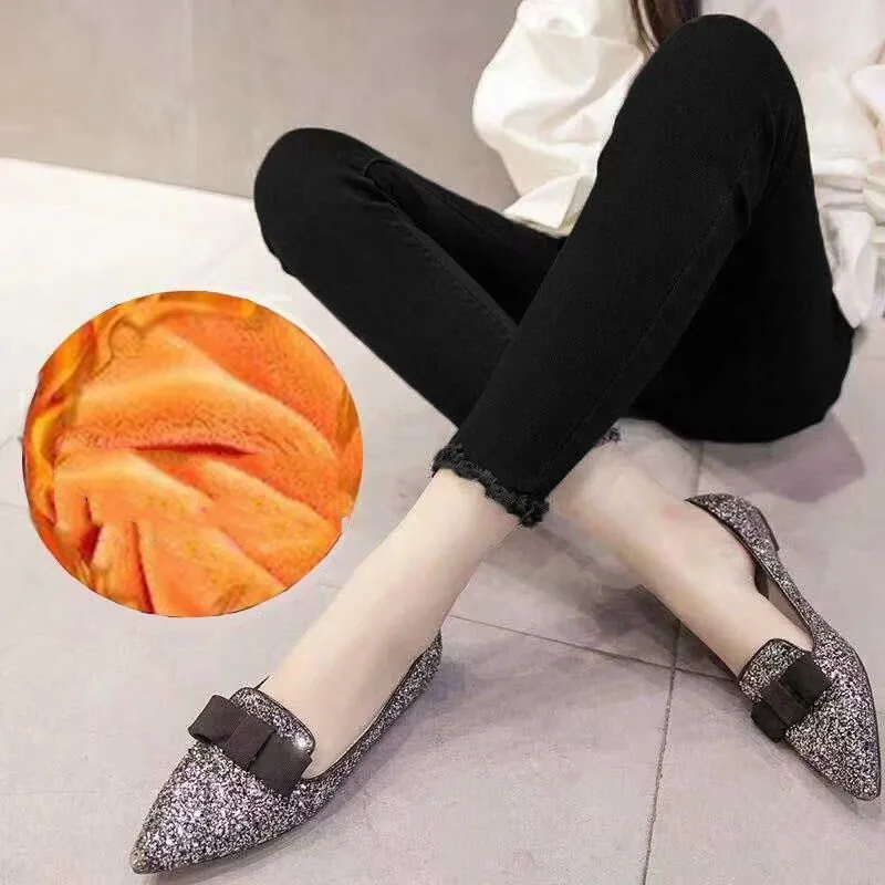 

Fashion Warm Jeans Women Winter Jeans Cotton Slim Elasti High Waist Jeans Thicken Skinny Women Jeans Casual Women Pants