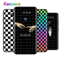 checked checkerboard art for lg k22 k71 k61 k51s k41s k30 k20 2019 q60 v60 v50s v50 v40 v35 v30 g8 g8s g8x thinq phone case