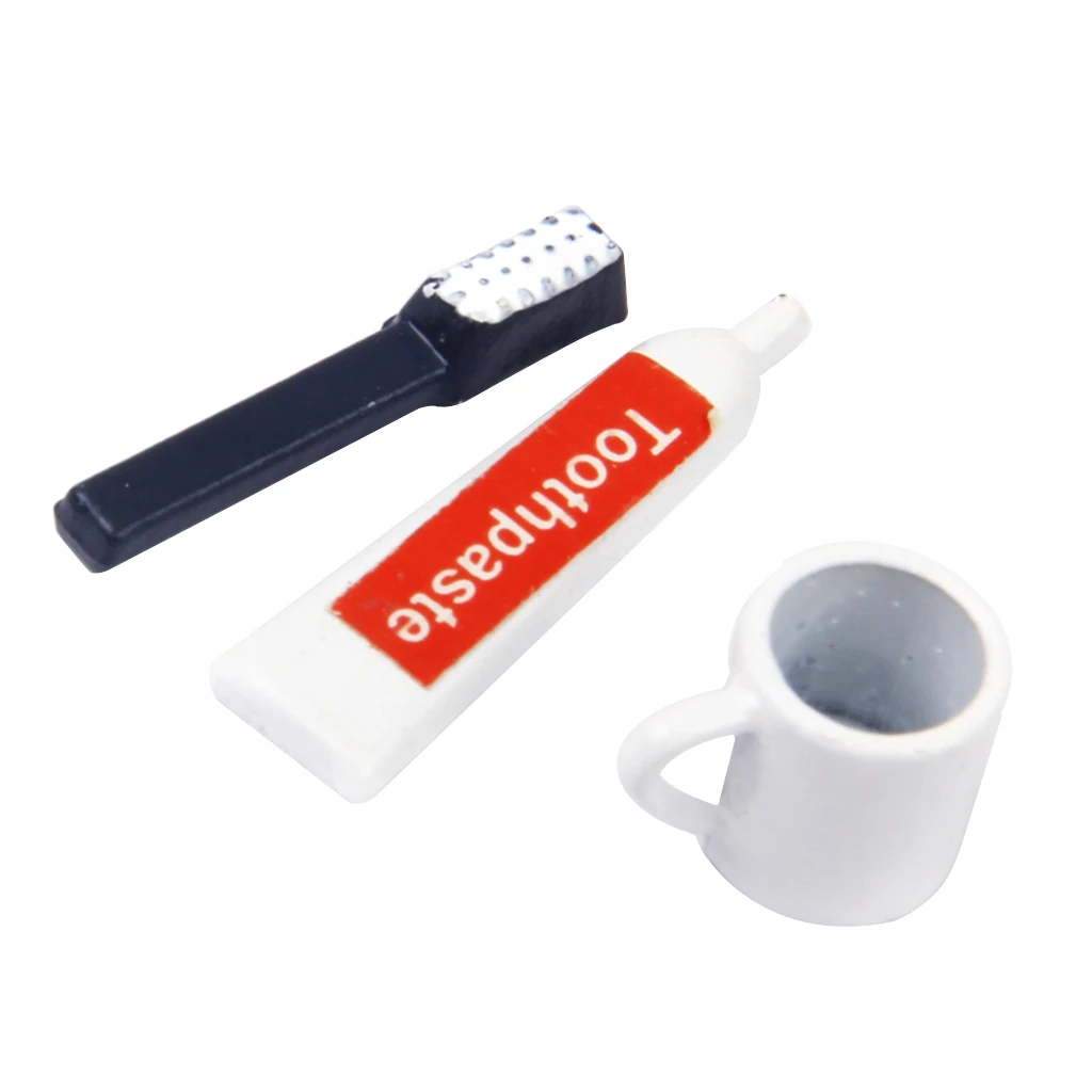 3 шт./компл. 1/12 кукольный домик миниатюрная мини зубная щетка чашка для зубной