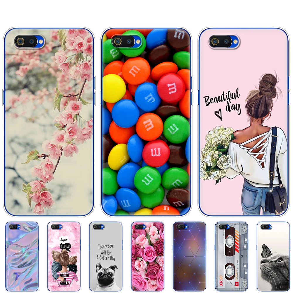 Для Realme C2 Чехол Мягкий силиконовый чехол накладка из ТПУ для OPPO C 2 RealmeC2 RMX1941