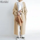 Пальто женское из искусственного меха, с длинным рукавом, Осень-зима