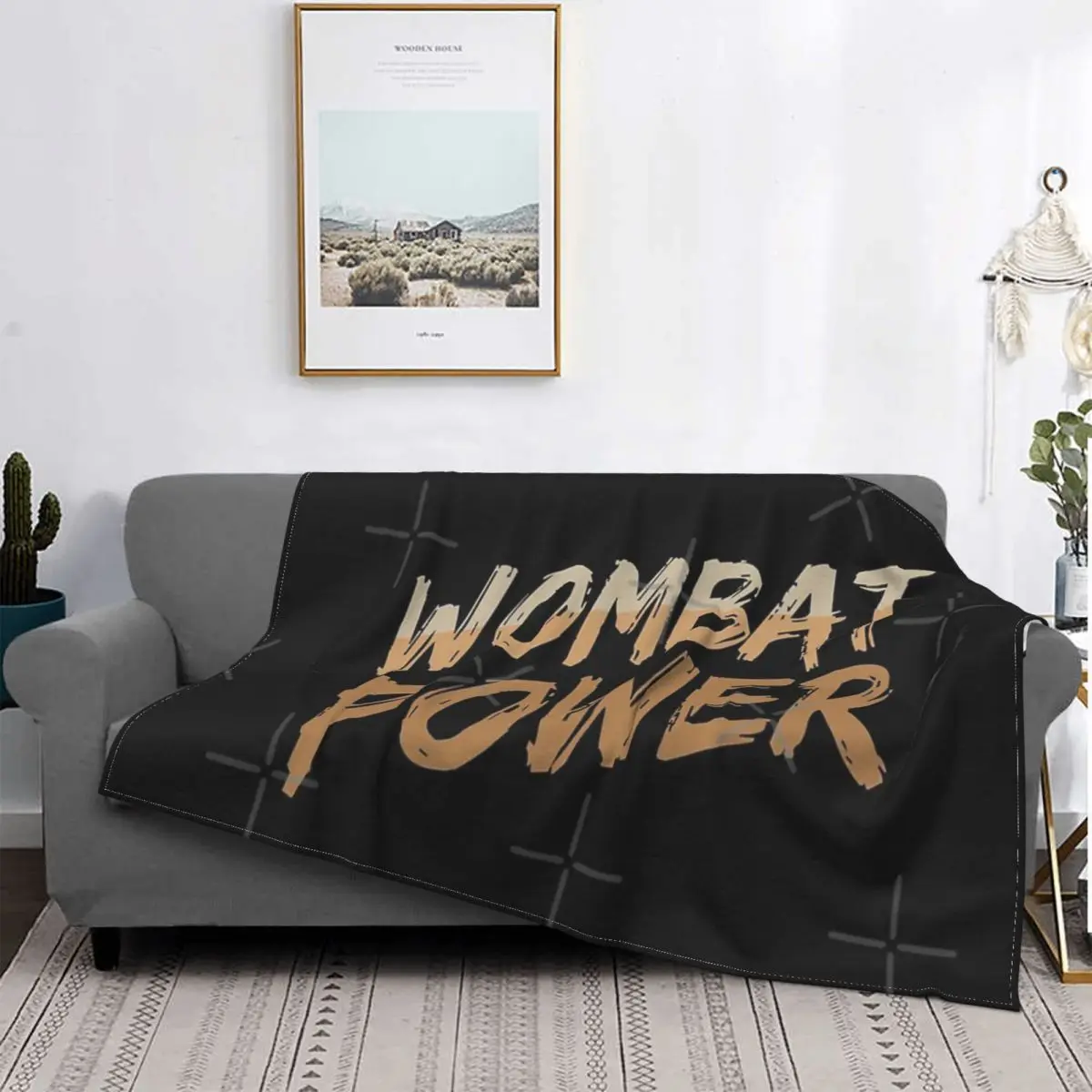 

Wombat Power-Manta marsuial de Australia, a cuadros colcha para cama, sofa, manta con capucha, funda для детей
