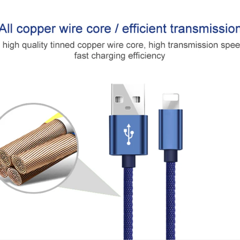

VOXLINK USB iPhone Cable 2.4A for X Xs Max XR 5V Fast Charging USB Charger Data Cable for iPhone Cable 8 7 6Plus USB Charge Cord