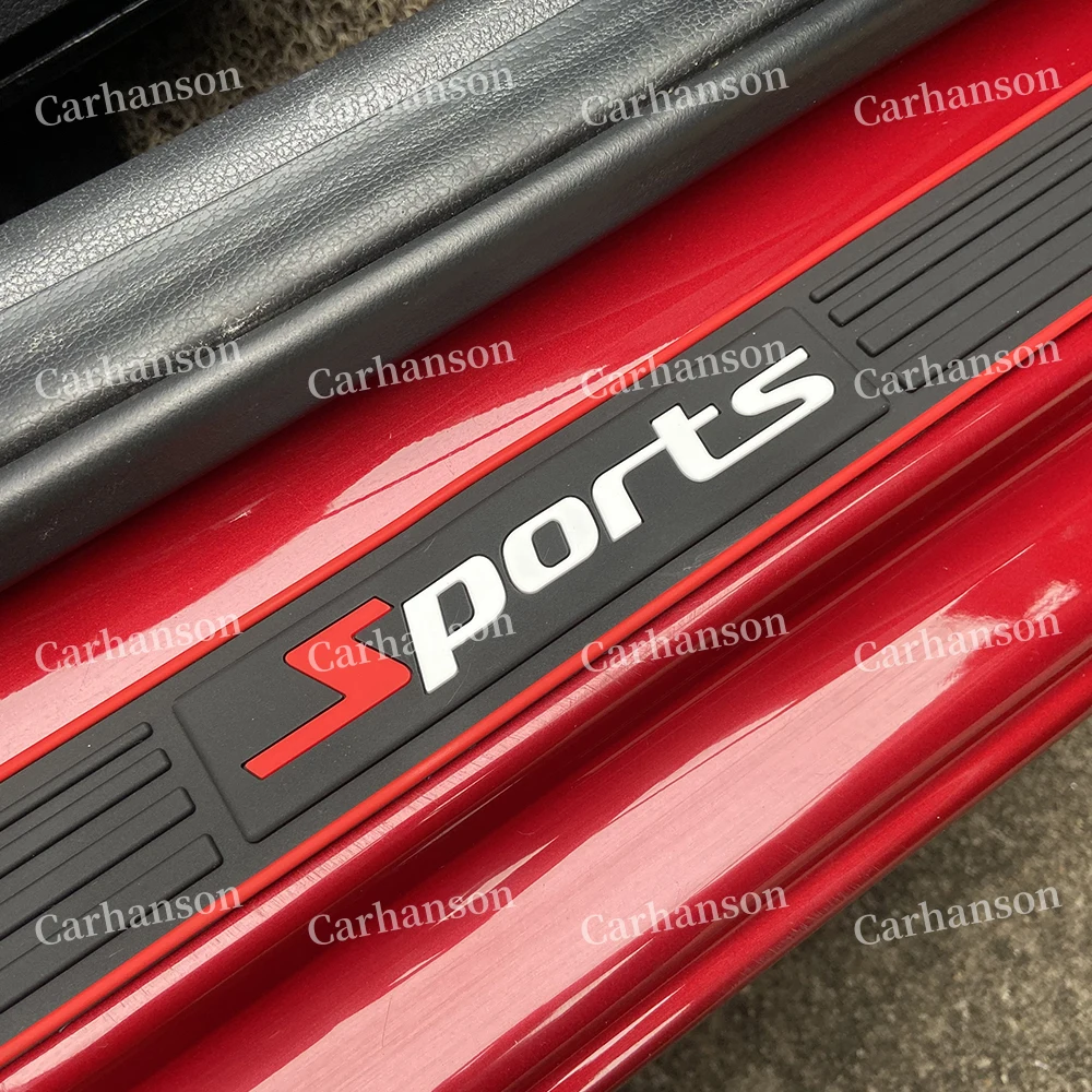 

For Car Accessories 2020 2021 Door Sill Protector Scuff Plate Pedal Cover Sticker Auto Threshold Steel Styling Trim
