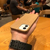 luxury wood grain phone case for iphone 12 11 pro max mini xs x xr 7 8 plus se 2020 retro pu leather soft protective cover