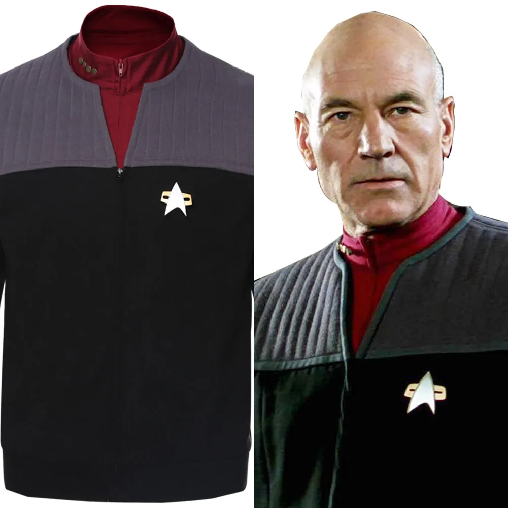 Косплэй Жан Люк костюм Picard пальто поколения жилет + рубашка Хэллоуин|Костюмы из