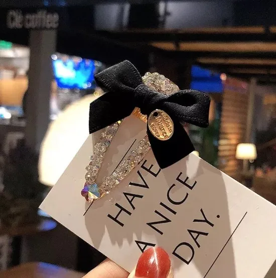 Новые яркие лук заколки для волос заколка симпатичный жемчуг стразы аксессуары