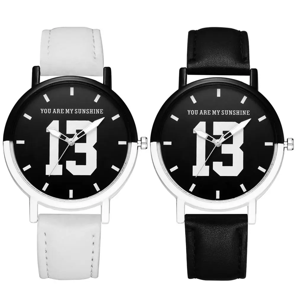 Часы наручные унисекс с круглым циферблатом модные простые кварцевые ремешком