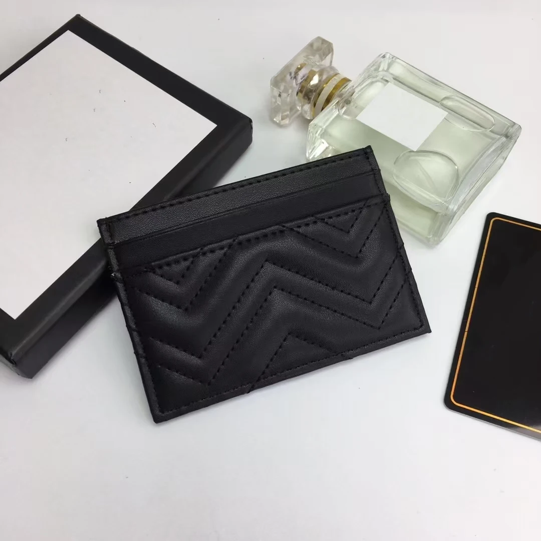 

Genuine Leather Card Bag Credit Card Holders Sheepskin Wrinkle Pattern G Letter Bag Mini Luxury Brand Card Holders High Quality