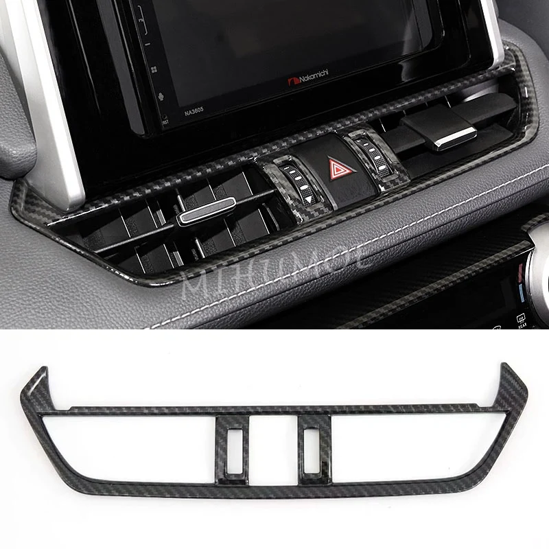 

For Toyota RAV4 2019-2022 Interior Dashboard Middle Air Vent Cover Surrounds Carbon Fiber
