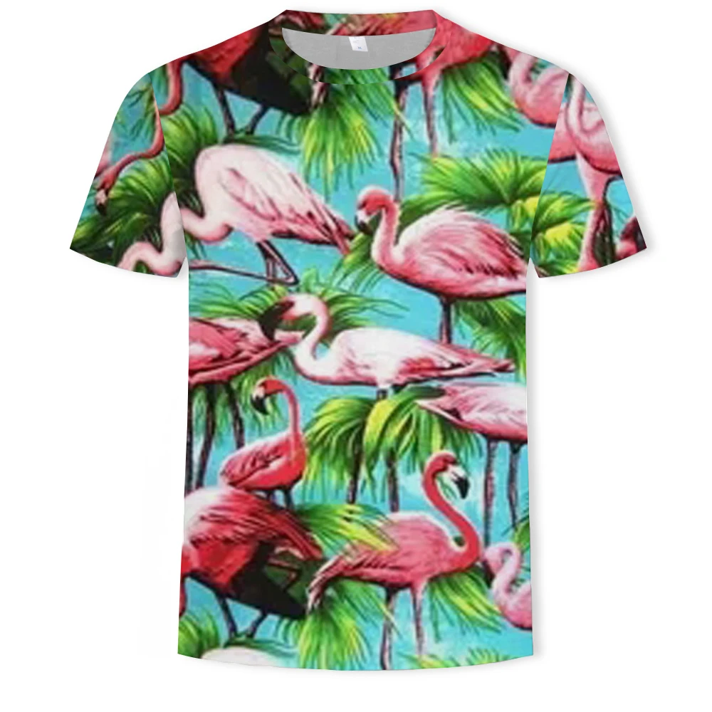 

2021 summer new style 3DT shirt men's short-sleeved interesting pattern colorful pattern T-shirt men's O-neck loose streetwear