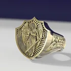 Мужское Винтажное кольцо в стиле панк, подарочное кольцо в ретро стиле с изображением крыльев Ангела и Креста, подарочное Ювелирное Украшение для мужчин, 2020