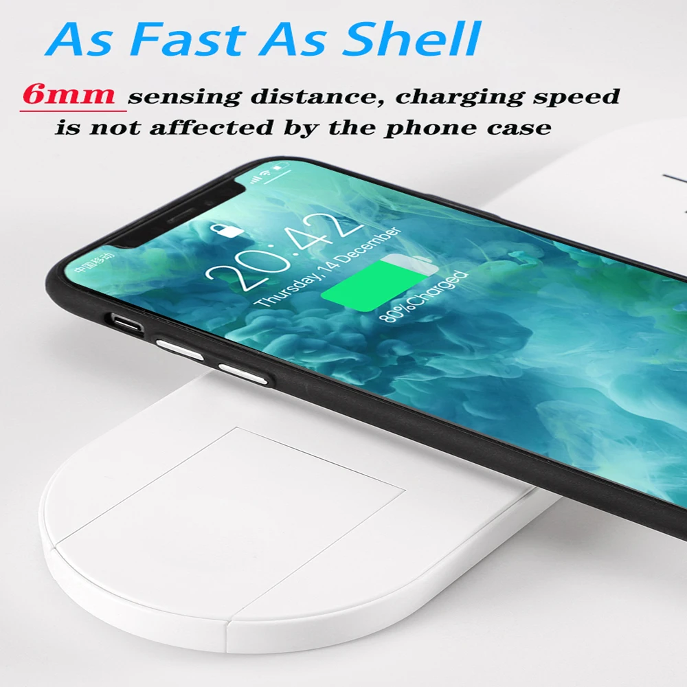 3 в 1 Qi Беспроводное зарядное устройство для Airpods Apple Watch 4 3 2 1 iWatch быстрая Беспроводная зарядка для iPhone X XS MAX XR samsung