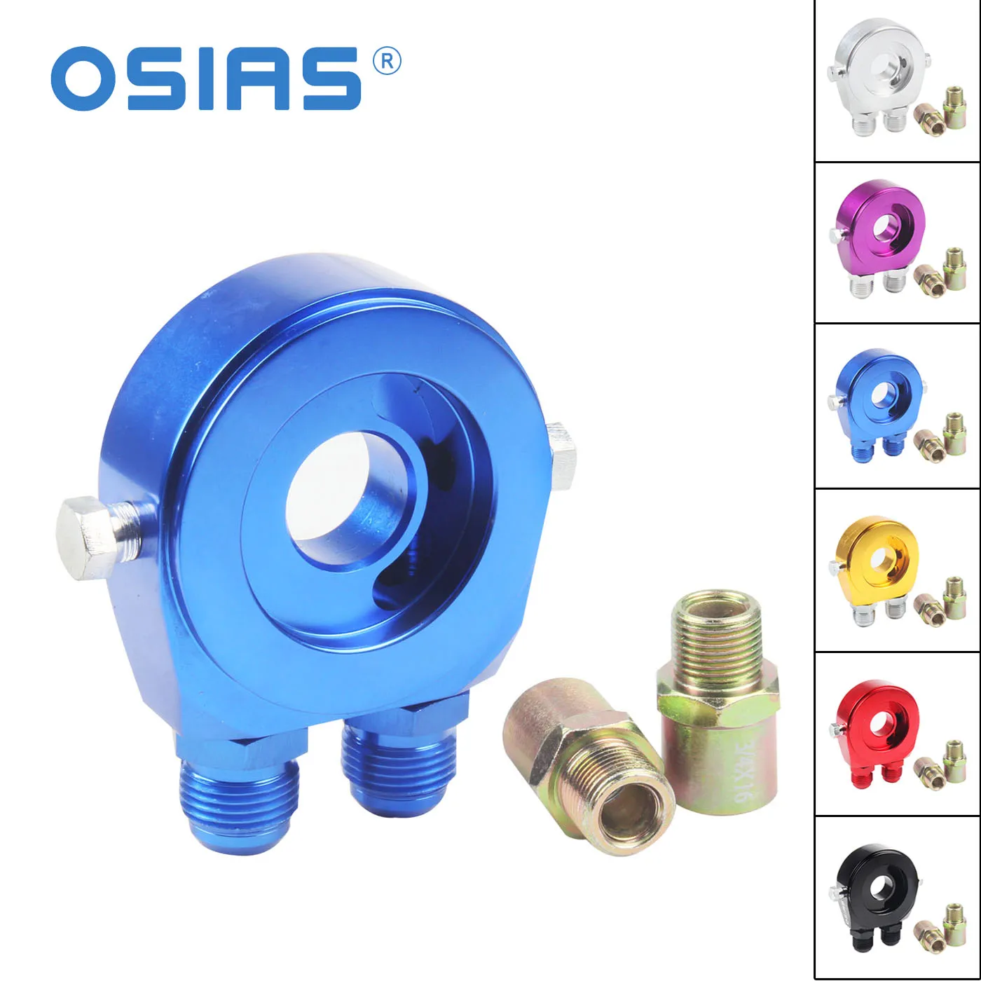 OSIAS Универсальный алюминиевый AN10 сэндвич масляный адаптер фильтр охладитель