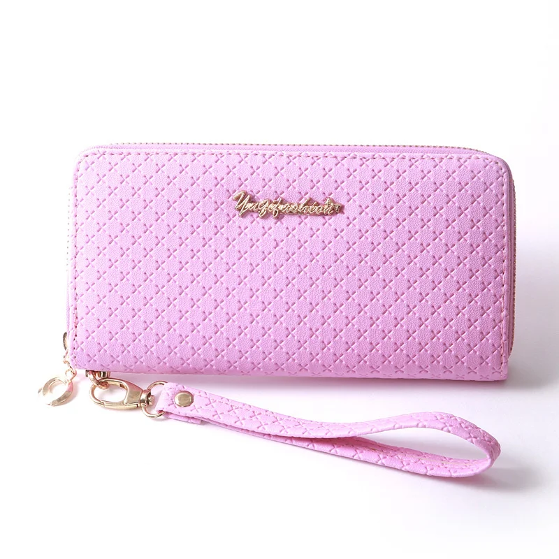 

Ladies Wallet Long Zipper Small Clutch Multi-Card Slots Large-capacity Pure Color Coin Purse New Female Long Wallets