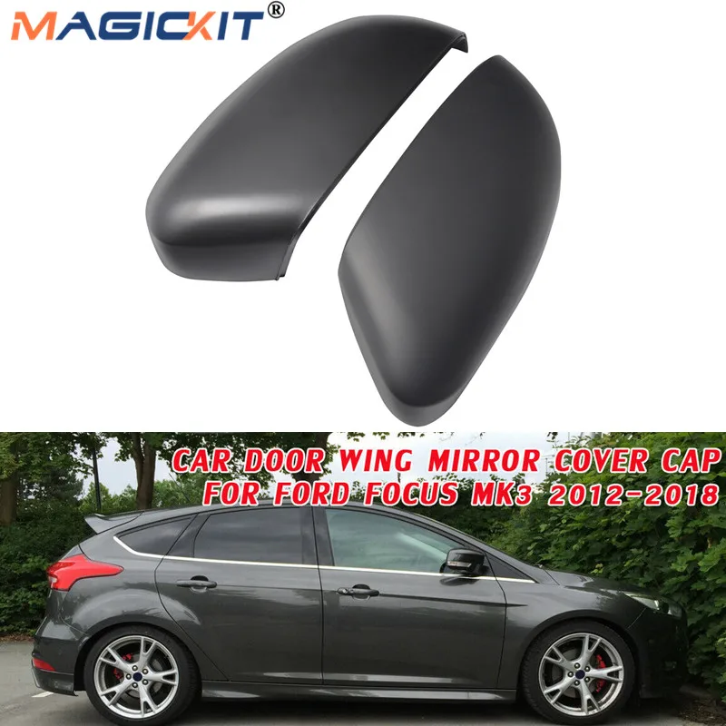 1 пара матовых черных крыльев для зеркала заднего вида MagicKit подходит Ford Focus 2012