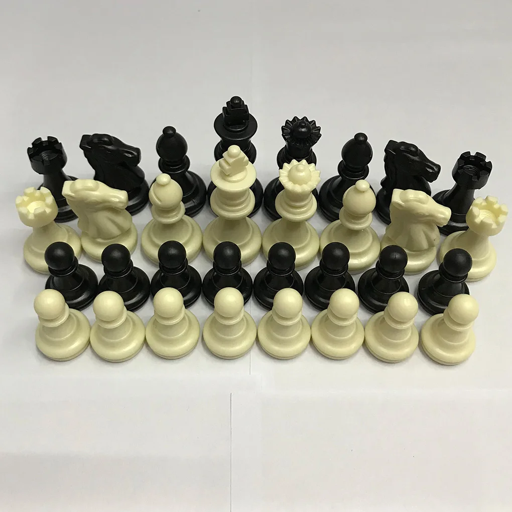 

32 Medieval Plastic Chess Pieces Set King Height 49mm Chess Game Standard Chess Pieces For International Competition Dropship