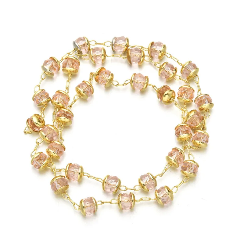 

1 PC Stainless Steel Link Cable Chain Necklace Gold Enamel Fashion Necklaces Women Men Jewelry Gift 100cm Long