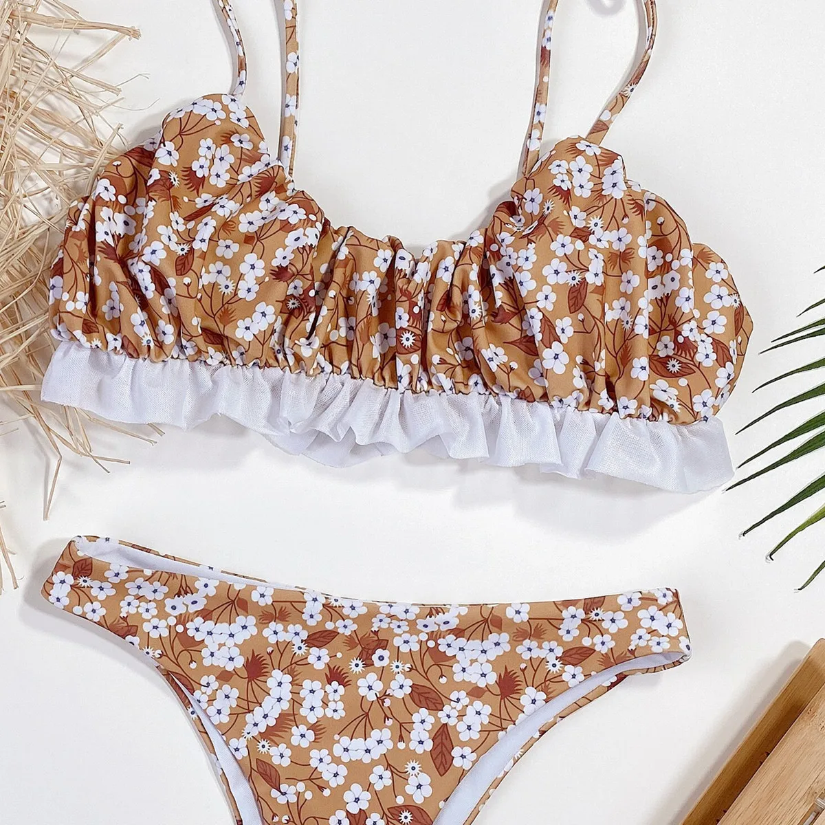 

Swimwear Woman Sexy Bikini 2021 New Push Up Bikini Set Bathing Suit Women Irregular Print Beachwear Bikini Two Piece Suit