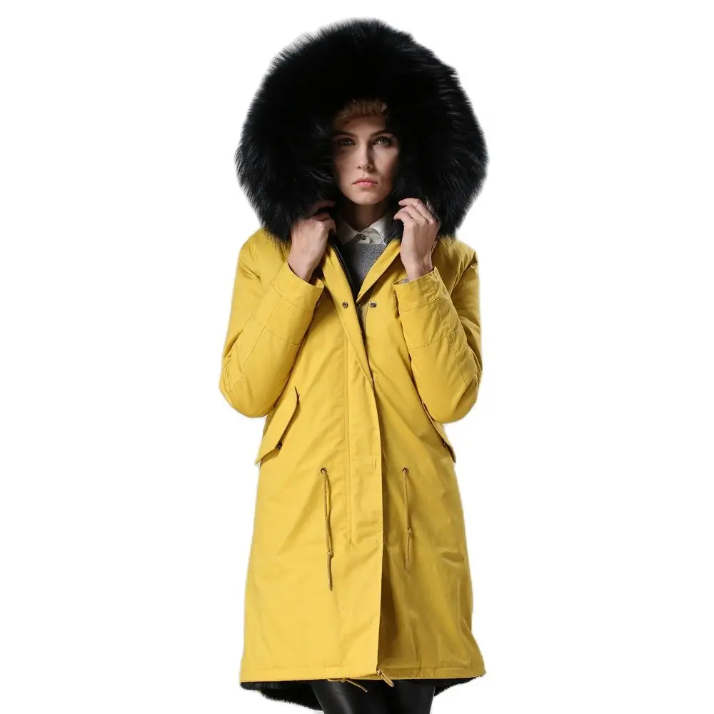 Длинная черная парка Mr And Mrs с подкладкой из искусственного меха