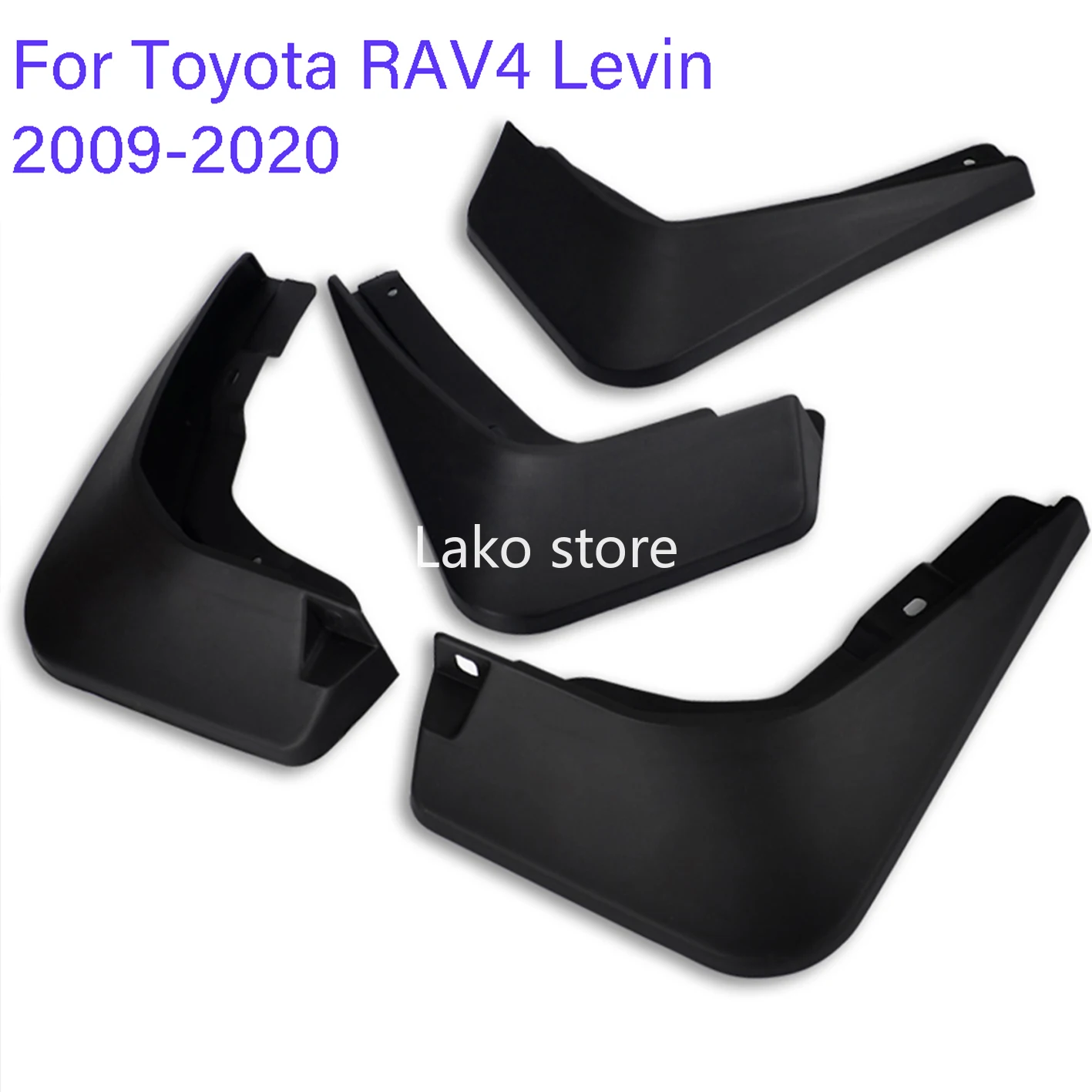 

Reliable 4Pcs Soft Plastics Car Front Fender Rear Splash Guards For Toyota RAV4 2009-2019 Levin 2014-2020 Car Mud Flaps BLACK