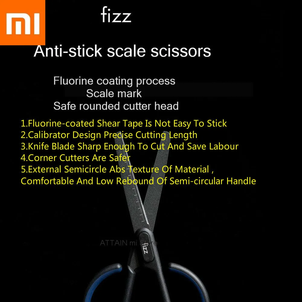 Весы Марка Xiaomi Mijia Fizz тефлоновые ножницы безопасный скругленный резак головка