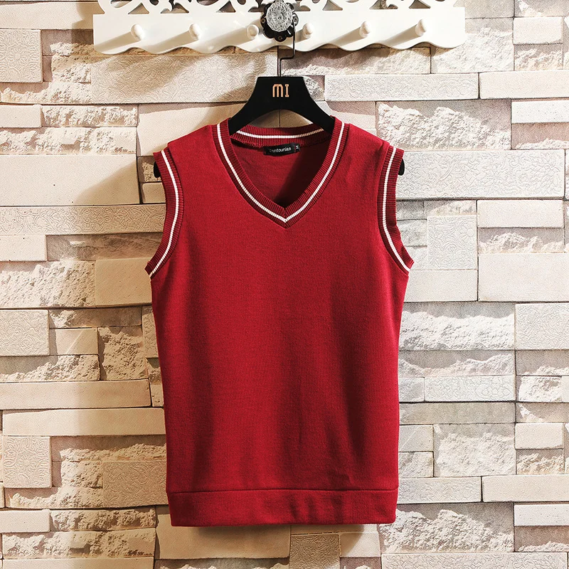 Новый модный брендовый свитер без рукавов мужской пуловер Мужской Джемперы