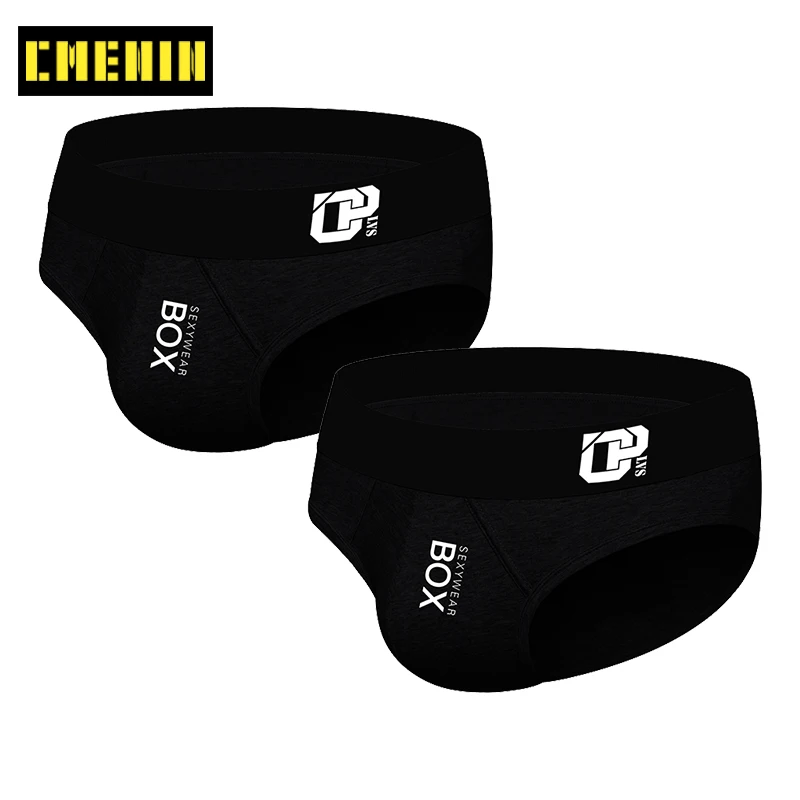 Мужские трусы бикини в стиле Instagram черные хлопковые брифы сексуальное нижнее