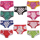 Повседневное нижнее белье в горошек с застежкой-липучкой, 18-дюймовая американская кукла и 43 см кукла новорожденного нашего поколения, подарок для детей своими руками