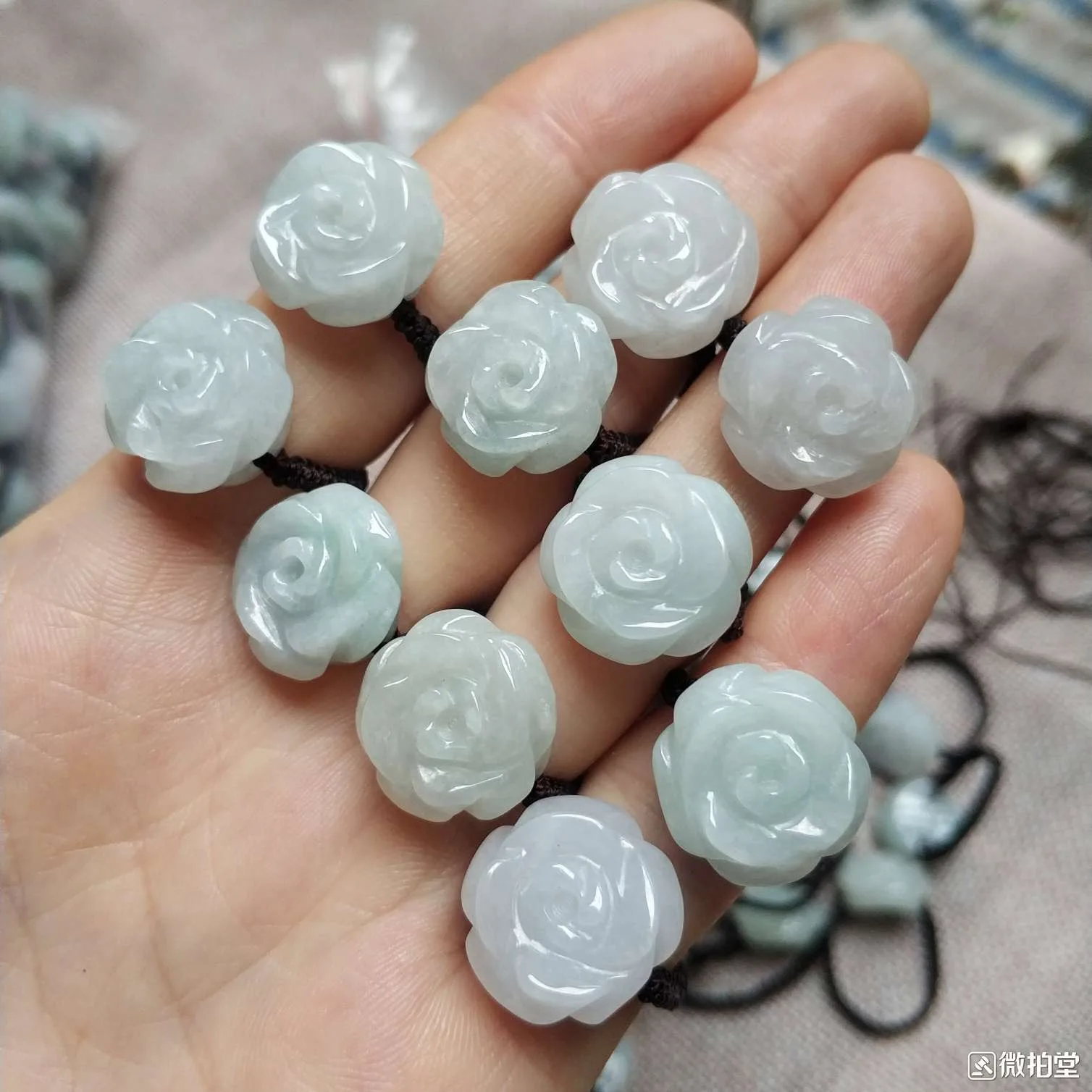 5 шт. натуральный изумруд жадеит розовое кольцо аксессуары сделай сам браслет