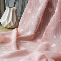 chiffon yarn love pattern striped jacquard fabric tulle fabric diy girls dress shirt 150 cm wide