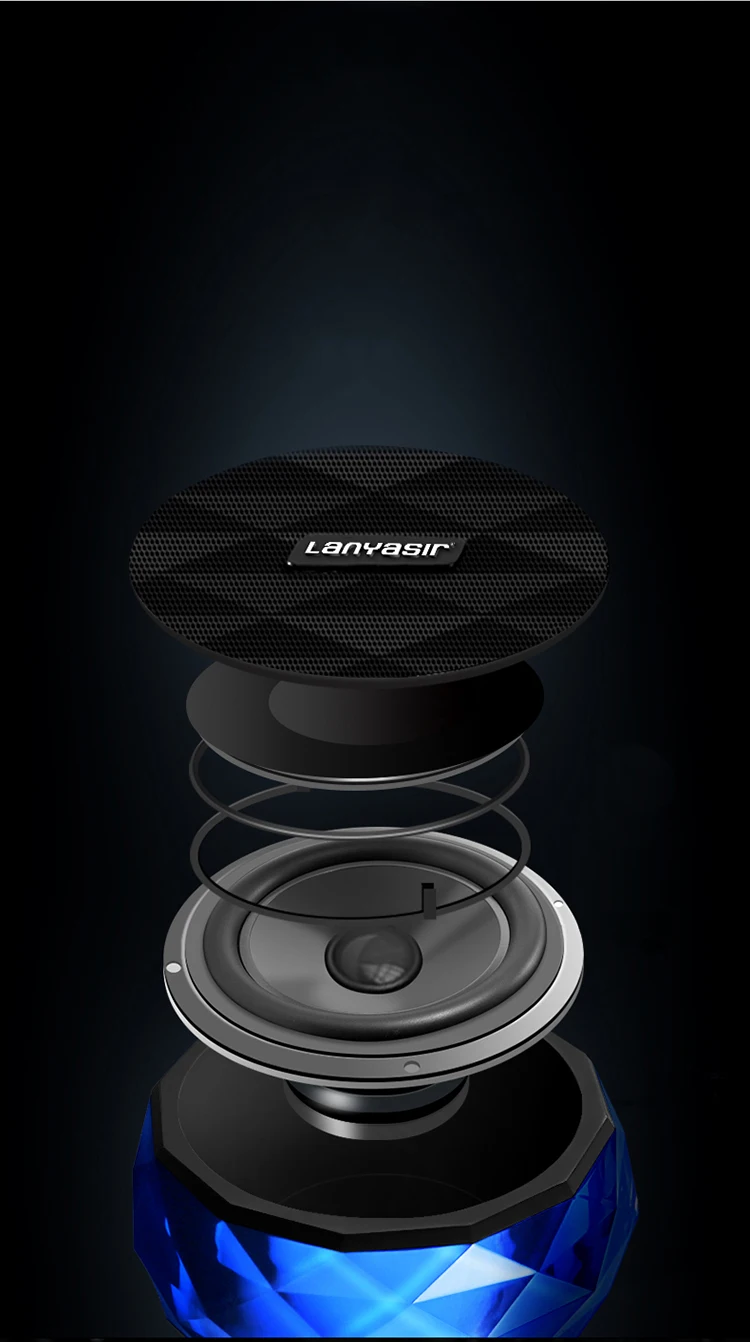 Lanyasir S6 Bluetooth динамик мини беспроводной громкий динамик трещина светодиодный TF USB Сабвуфер bluetooth динамик s 3D стерео музыка объемный