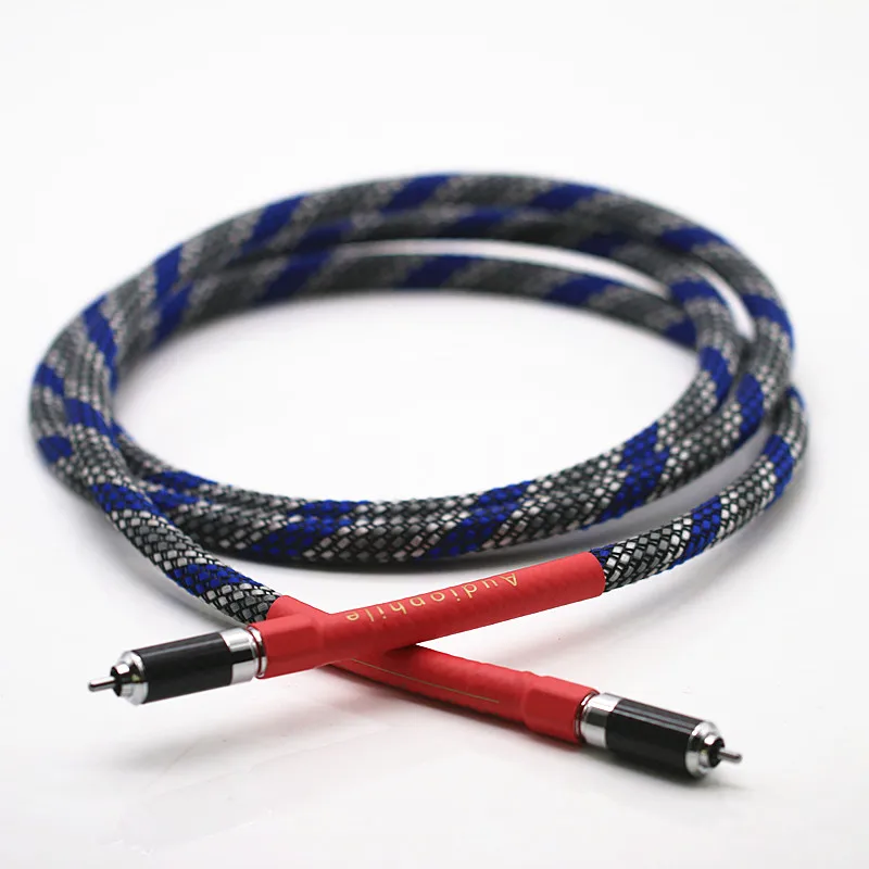 Silver color TYPE CL2 OCC 75 ohm RCA coaxial cable fever grade digital audio subwoofer signal | Электроника