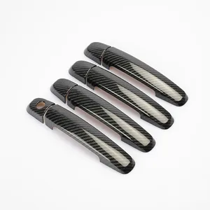 Новинка, хромированный карбоновый чехол для ручки двери автомобиля, накладка, наклейка для Suzuki Splash, Suzuki Celio, suzuki ciaz, автомобильные аксессуары