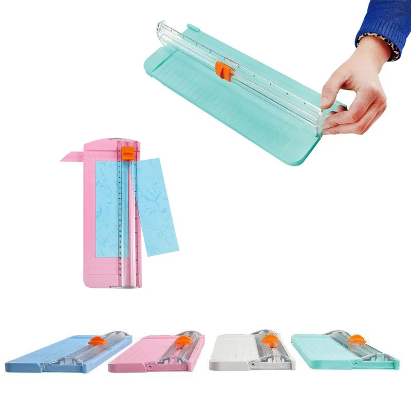 

Paper Cutter A5 Paper Trimmer Scrapbooking Tool with Finger Protection Slide Ruler SCVD889