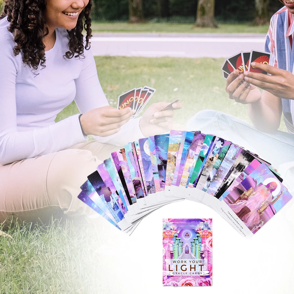 44pcs Magical Romance Angels Social Gathering Fate Board Game Portable Tarot Cards English Version Playing Deck Family Party | Спорт и