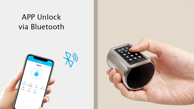 Bluetooth умный цилиндрический замок wifi электронный дверной замок цифровое приложение клавиатура код RFID карта без ключа замок с TTLock APP