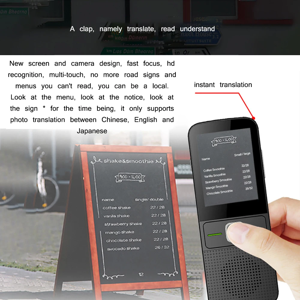 

2020 Language Translator 137 With Dual Microphone Device Mini Smart Wifi Voice Recording Text Translator Real Time Translation