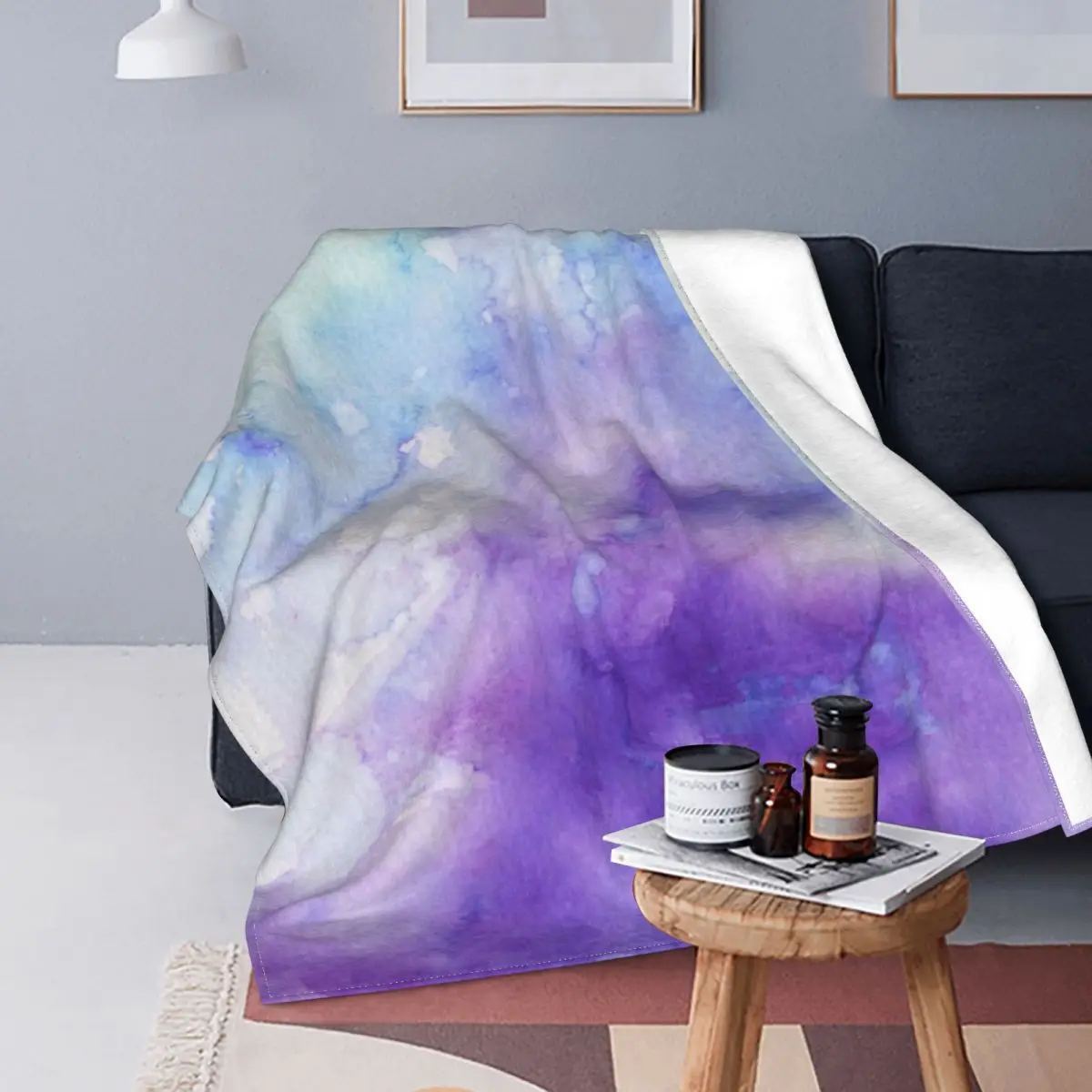 

Watercolor Blankets Fleece Autumn/Winter Beautiful Breathable Lightweight Throw Blanket for Home Office Bedspread