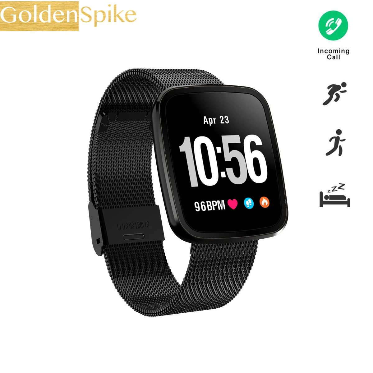 GOLDENSPIKE V6 Смарт часы IP68 Водонепроницаемый Bluetooth SmartWatch монитор сердечного ритма Удаленная камера для iPhone Android телефон