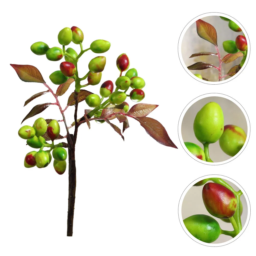 

Practical Vase Fake Olive Branch Vivid Vase Fake Olive Stem Fake Olive Stem