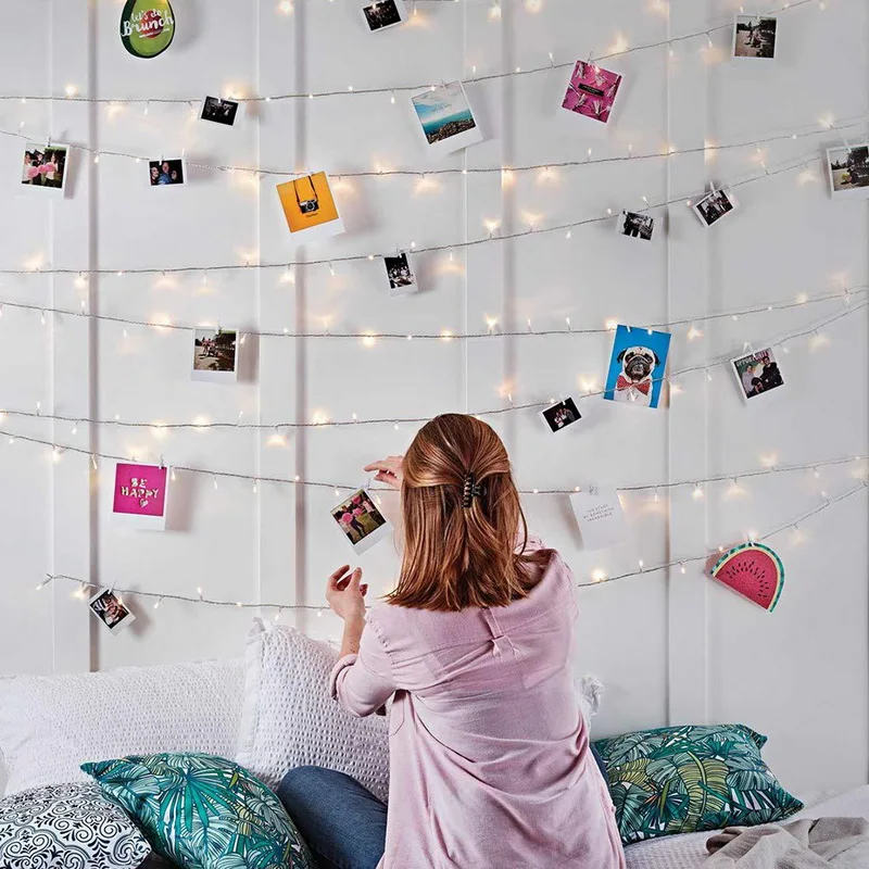 2 м/5 м/10 м фото клип свет USB светодиодный гирлянды сказочные огни наружная