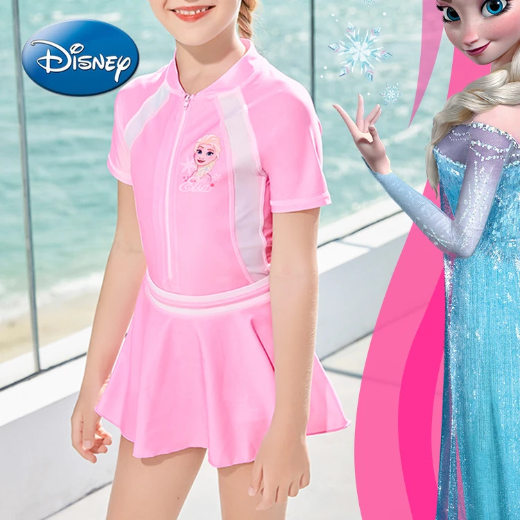 

Купальник Принцессы Disney Frozen Aisha, детский купальник для девочек, цельная юбка, Быстросохнущий солнцезащитный купальник