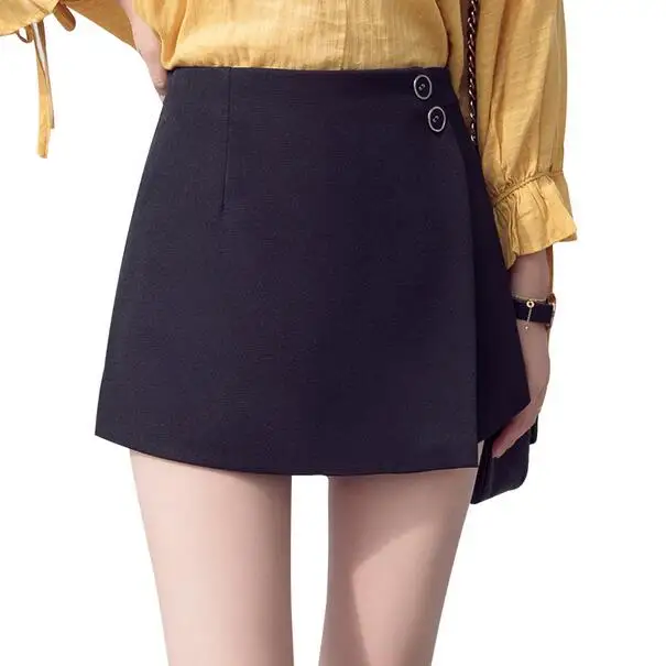 Весенне-летние женские Необычные шорты с широкими штанинами тонкие юбки высокой