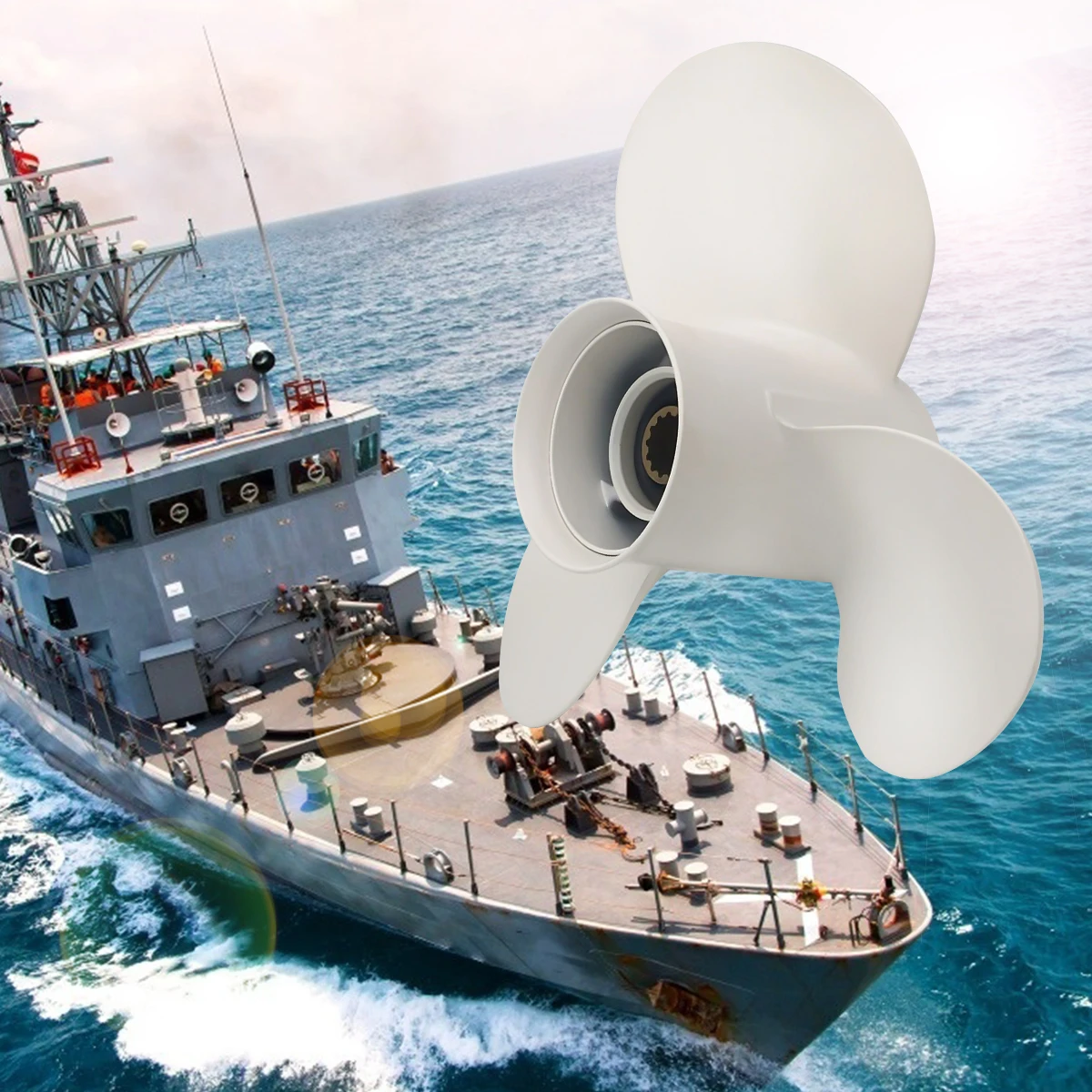 Белый алюминиевый подвесной пропеллер 11 1/8x13 для Yamaha 25-60HP 69W-45945-00-ELMarine | Автомобили