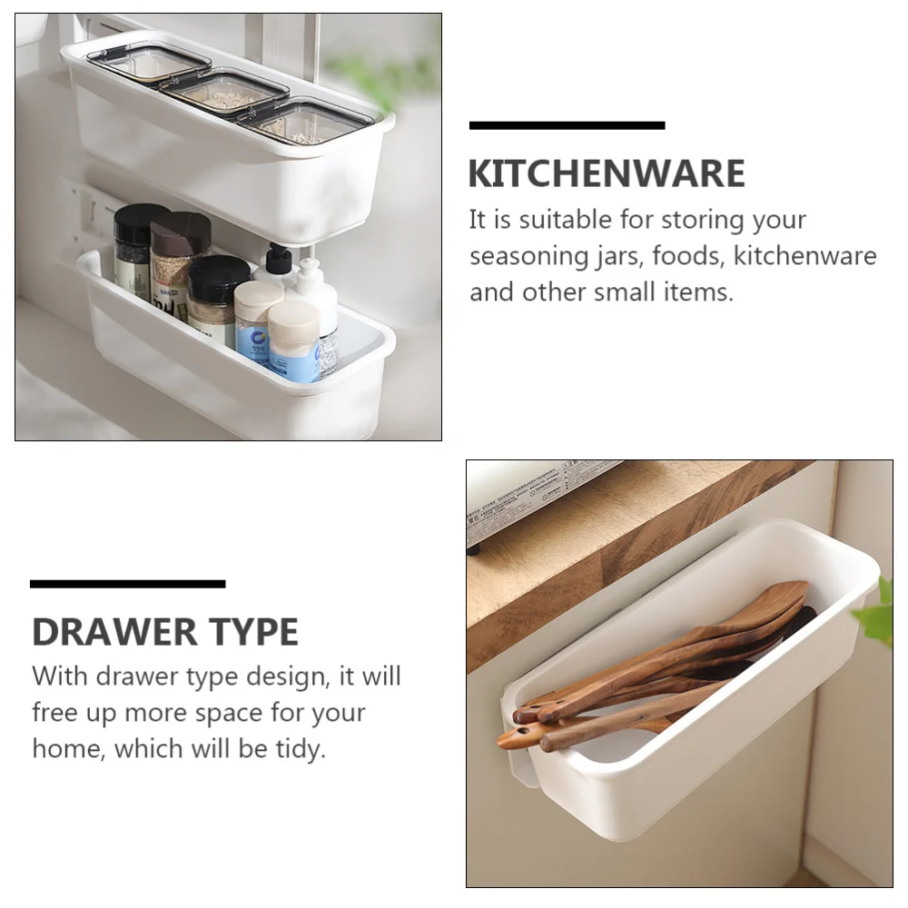 

1 Set Large Size Punching Free Hanging Box Home Wall-mounted Sundries Container