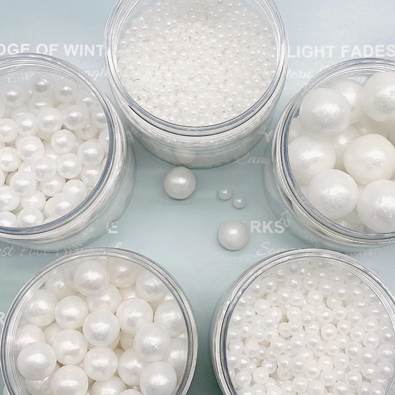 Съедобные белые бусины 50 г жемчужный сахарный шарик помадка сделай сам для