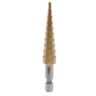 Набор ступенчатых Сверл С быстрорежущей стали 4241, 3-12 мм, шестигранная ручка, для работ по металлу, дереву