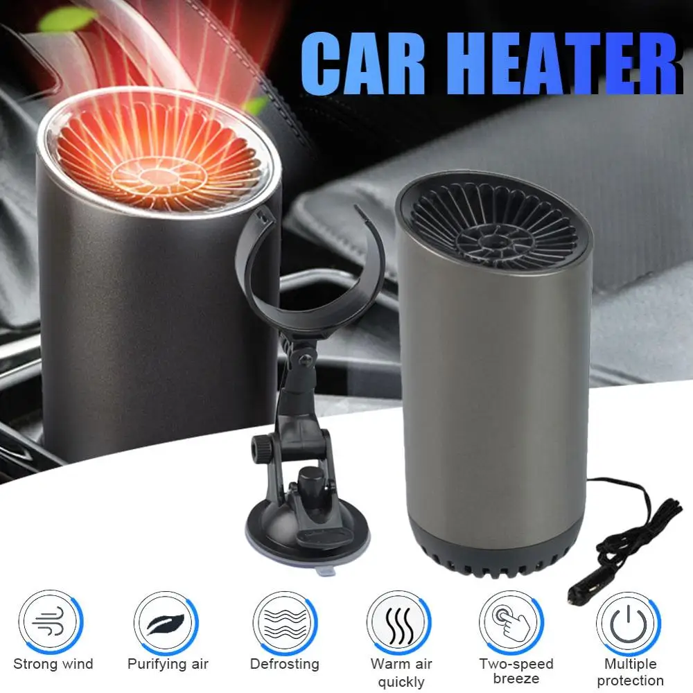 

Vehicle-Mounted High-Power Cup-Shaped Heater 12V Windshield Defogger Defroster Car Heater & Cooling Fan 2 in 1 Plug into Cigaret